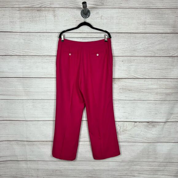 Lauren Ralph Lauren Women's Pink 100% Silk Straight Leg Pants Size 14 Petite - Picture 7 of 10